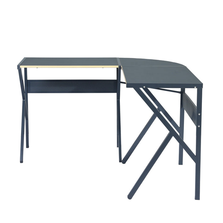 Furniture R Industrial-Chic Corner Desk With L-Shaped Design