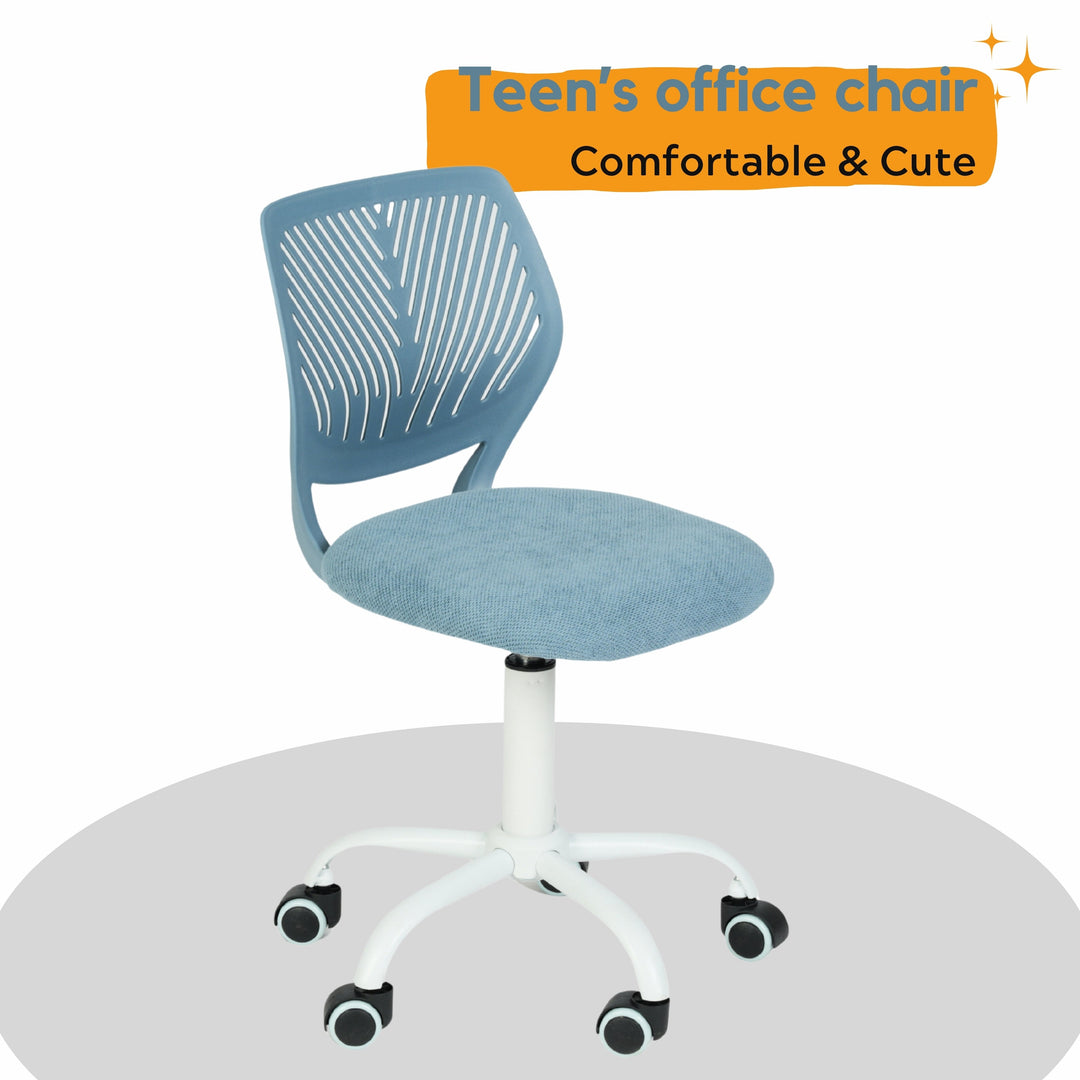 Furniture R Ergonomic Blue Task Office Chair With Swivel For Comfort And Productivity