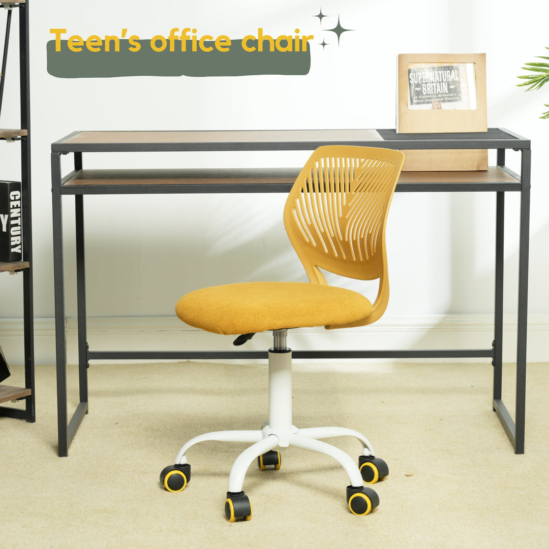 Furniture R Stylish Lime Yellow Kids Office Chair With Adjustable Height