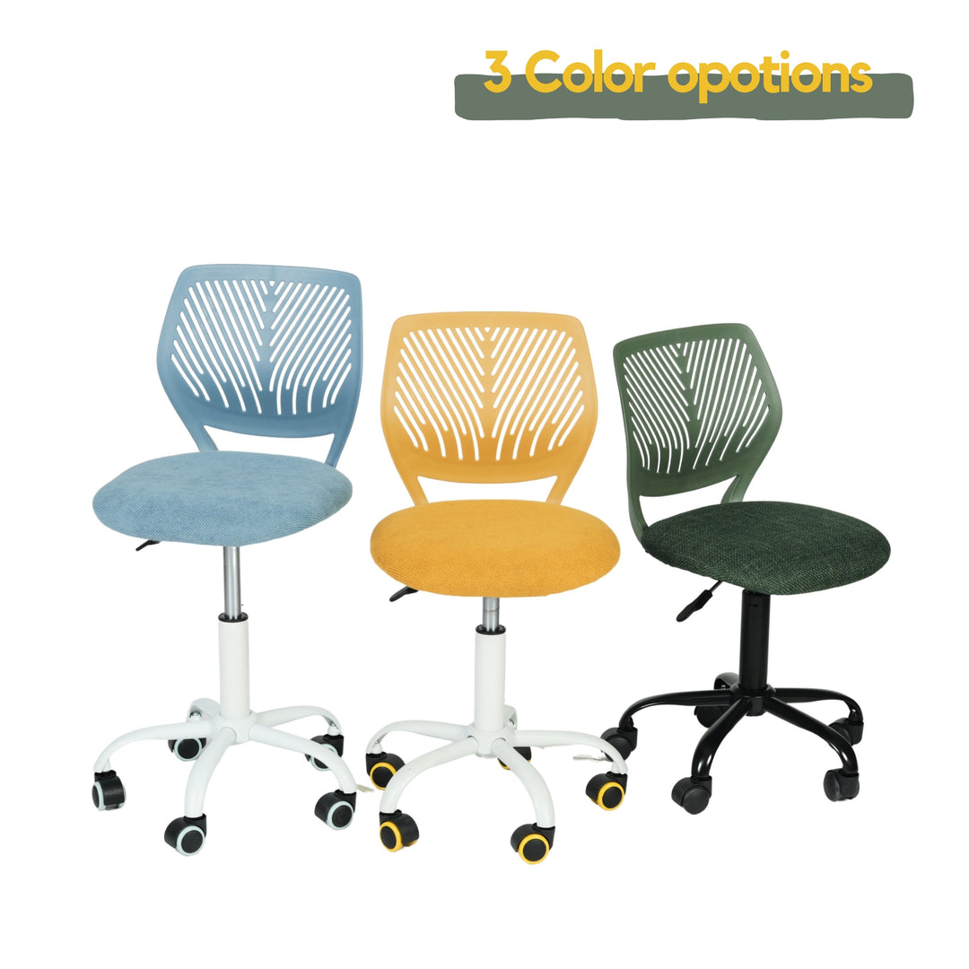 Furniture R Stylish Lime Yellow Kids Office Chair With Adjustable Height