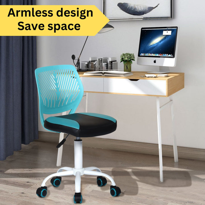 Furniture R Ergonomic Mix Color Pu Small Computer Desk Chair No Arms With Height Adjustable