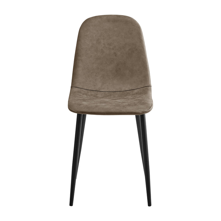 Furniture R Scandinavian Modern Design Leathaire Dining Chairs With Curved Backs And Floor Pads