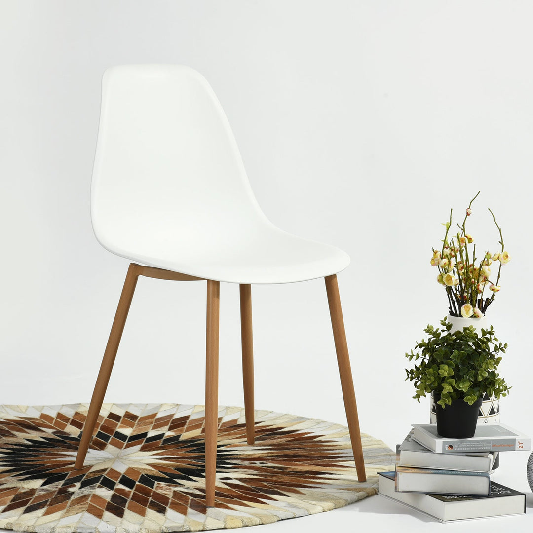 Furniture R Minimalist Design White Plastic Charlton Dining Chair ,Scandinavian Style