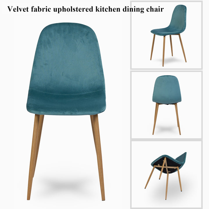 Furniture R Vintage-Inspired Velvet Upholstered Dining Chairs With Ergonomic Design
