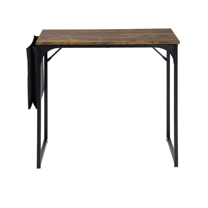 Furniture R Versatile Compter Desk With Fabric File Cabinet And Vintage-Inspired Wooden Top