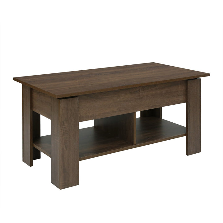 Furniture R Lift Top Coffee Table With Hidden Compartment And Storage Shelf, Rising Tabletop Dining Table