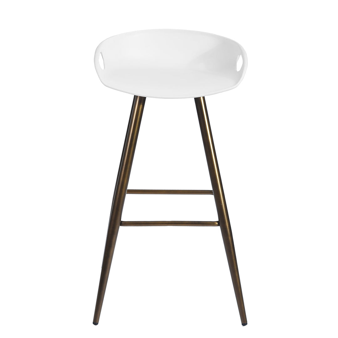Furniture R Functional Modern Counter Bar Stools With Plastic Seat And Tapered Metal Leg