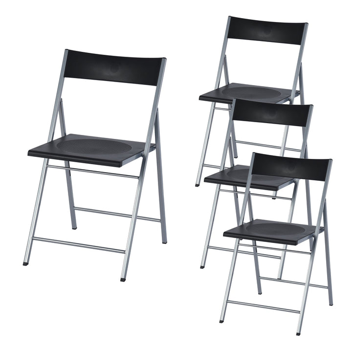 Furniture R Versatile Steel And Plastic Folding Chairs, Lightweight Comfortable Event Chair(Set Of 6)