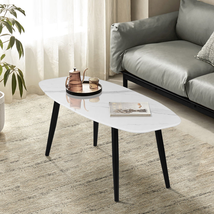 Furniture R Kenna Minimalist Wood Coffee Table With Solid Wooden Tapered Leg