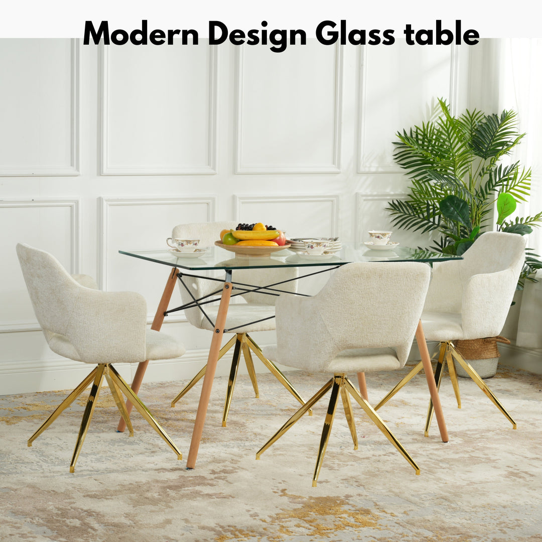 Furniture R Scandinavian Retangular Glass Dining Table Brings Elegance And Functionality