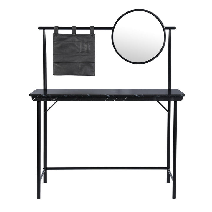 Furniture R Versatile Vanity Desk With Removable Mirror And Sliding Trays Adds Functionality