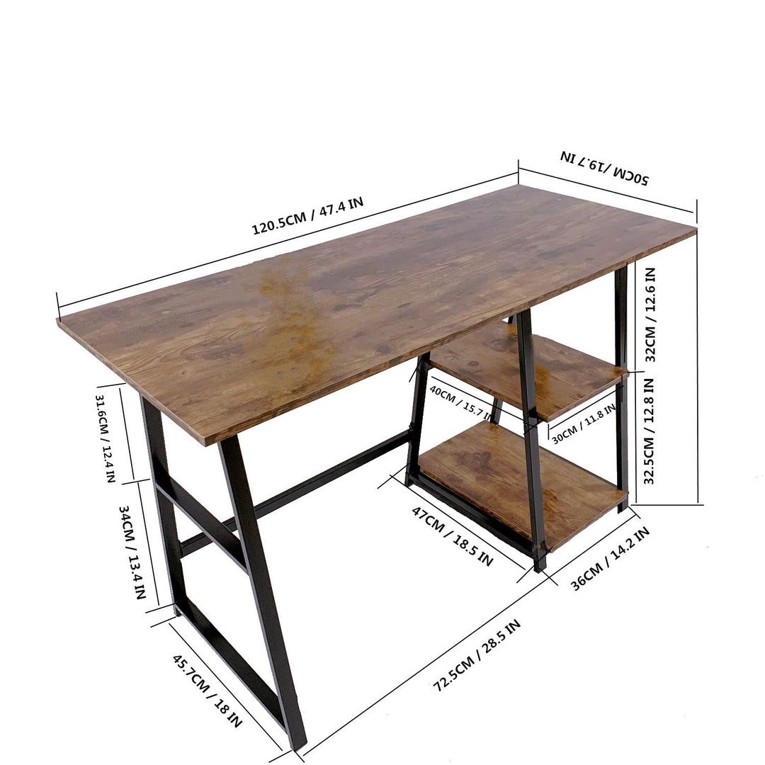 Furniture R Mcghee'S Vintage Oak Wood Computer Desk For Home Office