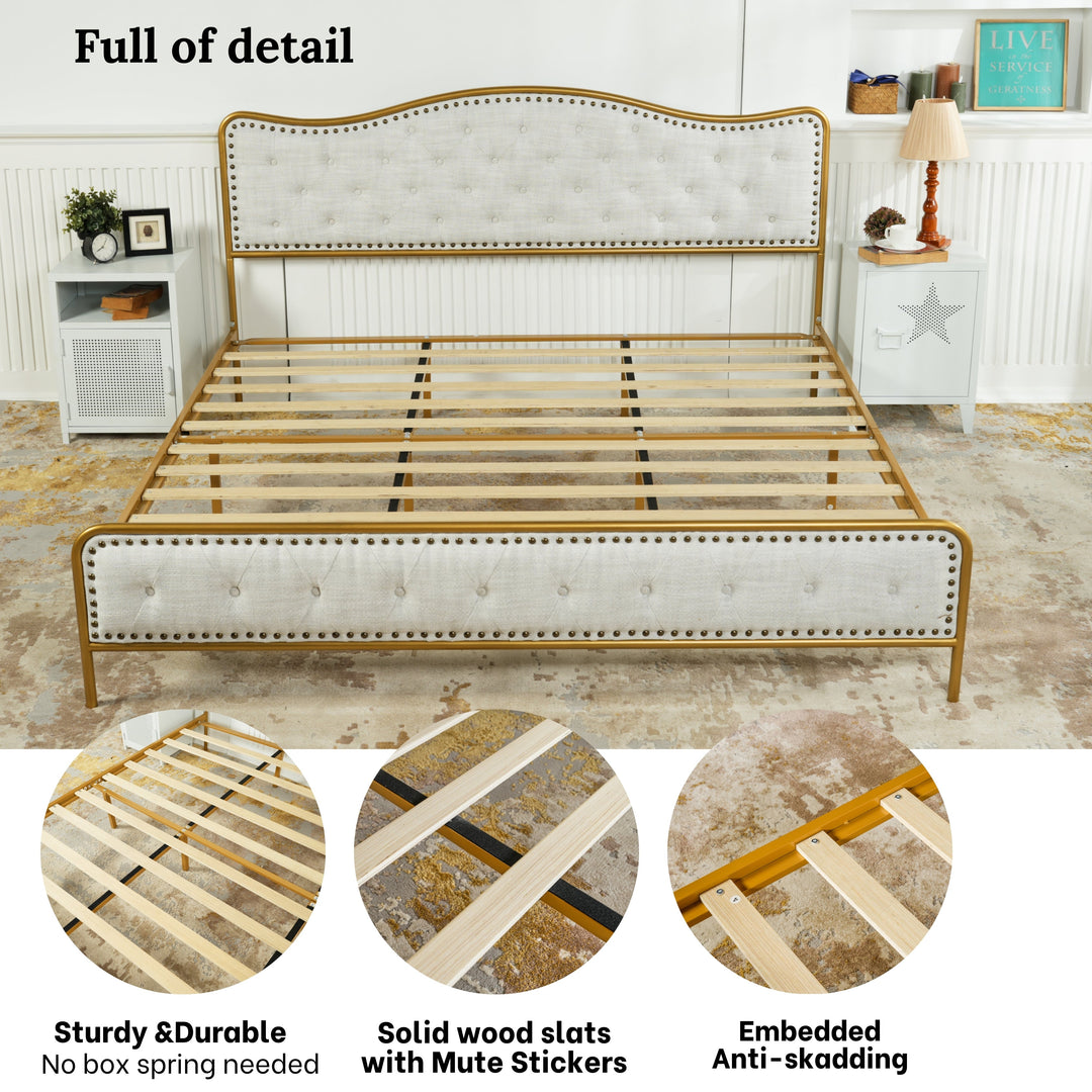 Furniture R Modern Luxury Merle Uholstery Bed Frame:  Invites Comfort And Tranquility