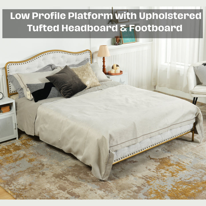 Furniture R Modern Luxury Merle Uholstery Bed Frame:  Invites Comfort And Tranquility
