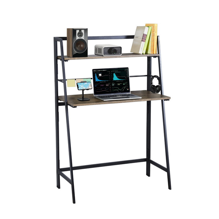 Furniture R Compact Foldable Quintin Computer Desk With Texture Top