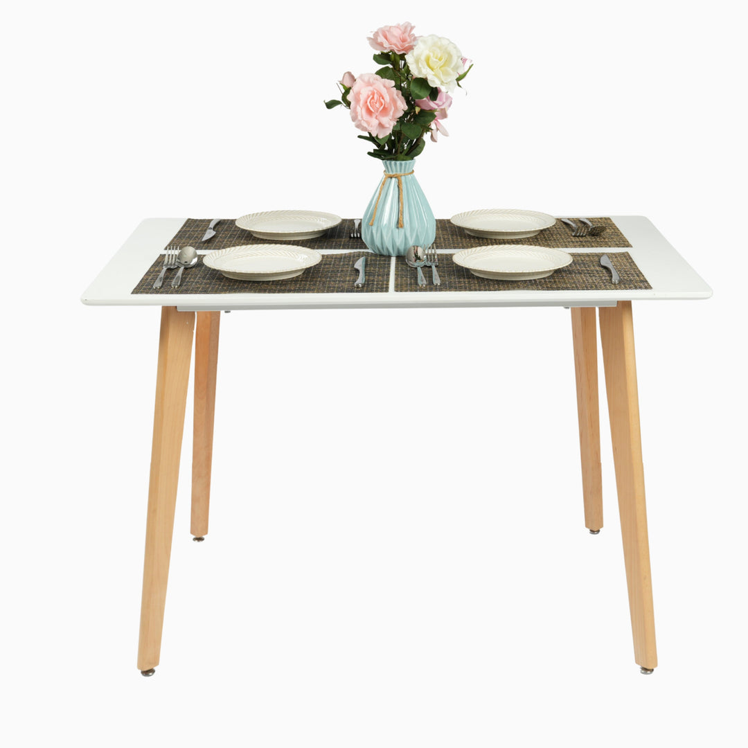 Furniture R Scandinavian Rookie Square Leg Painted Dining Table - Functional Industrial Style