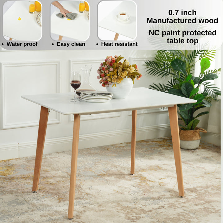 Furniture R Minimalist Modern Rookie Square Leg Dining Table - Functional Industrial Style