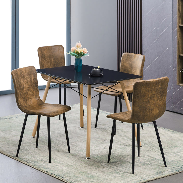 Furniture R Modern And Comfortable Suede Upholstery Dining Chairs