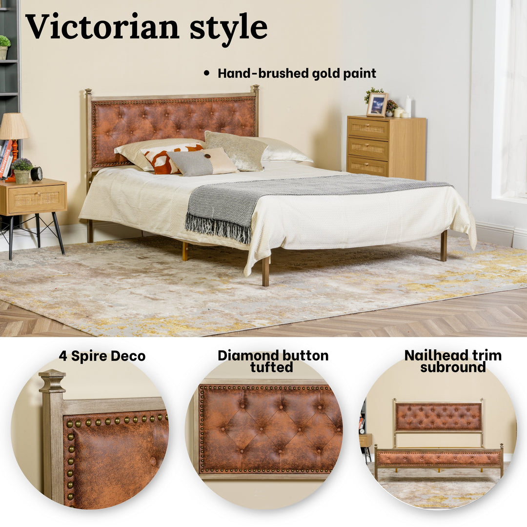 Furniture R Modern Luxury Veleda Upholstery Bed Frame: Simple Yet Stylish Comfort