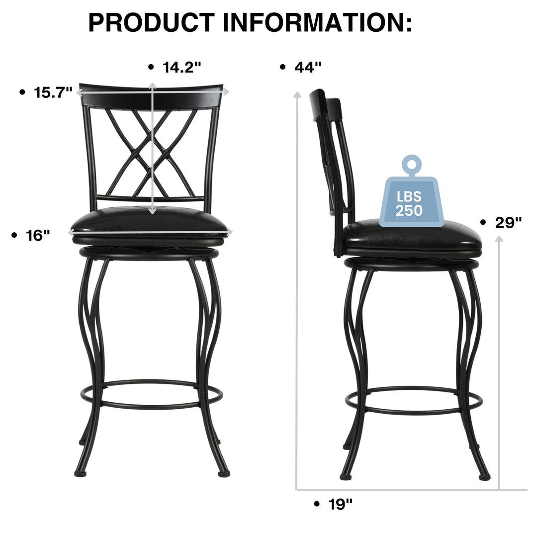 Furniture R American Farmhouse Deisgn Wichita Swival Bar Stools: Durable And Stackable With Sleek Silhouette