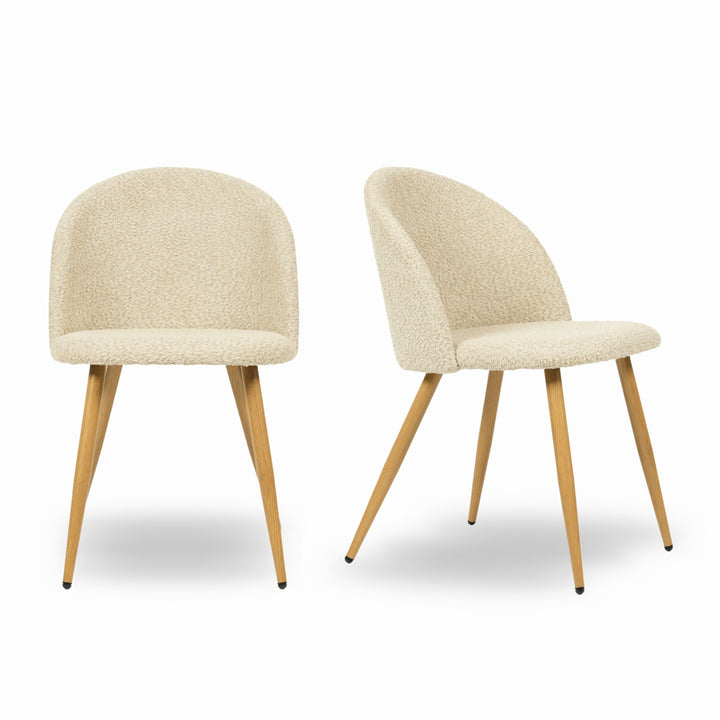 Furniture R Scandinavian Modern Design Beige Oak Dining Chairs With Timeless Style