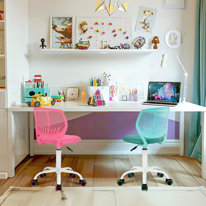 Chaise de bureau pour adolescents en pleine croissance Furniture R, chaise de travail ergonomique en plastique avec hauteur réglable et fonction pivotante