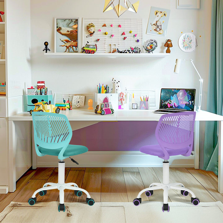 Chaise de bureau pour adolescents en pleine croissance Furniture R, chaise de travail ergonomique en plastique avec hauteur réglable et fonction pivotante