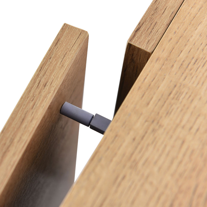 Moderner TV-Schrank mit Holzmaserung und 7-Farben-LED-Beleuchtung