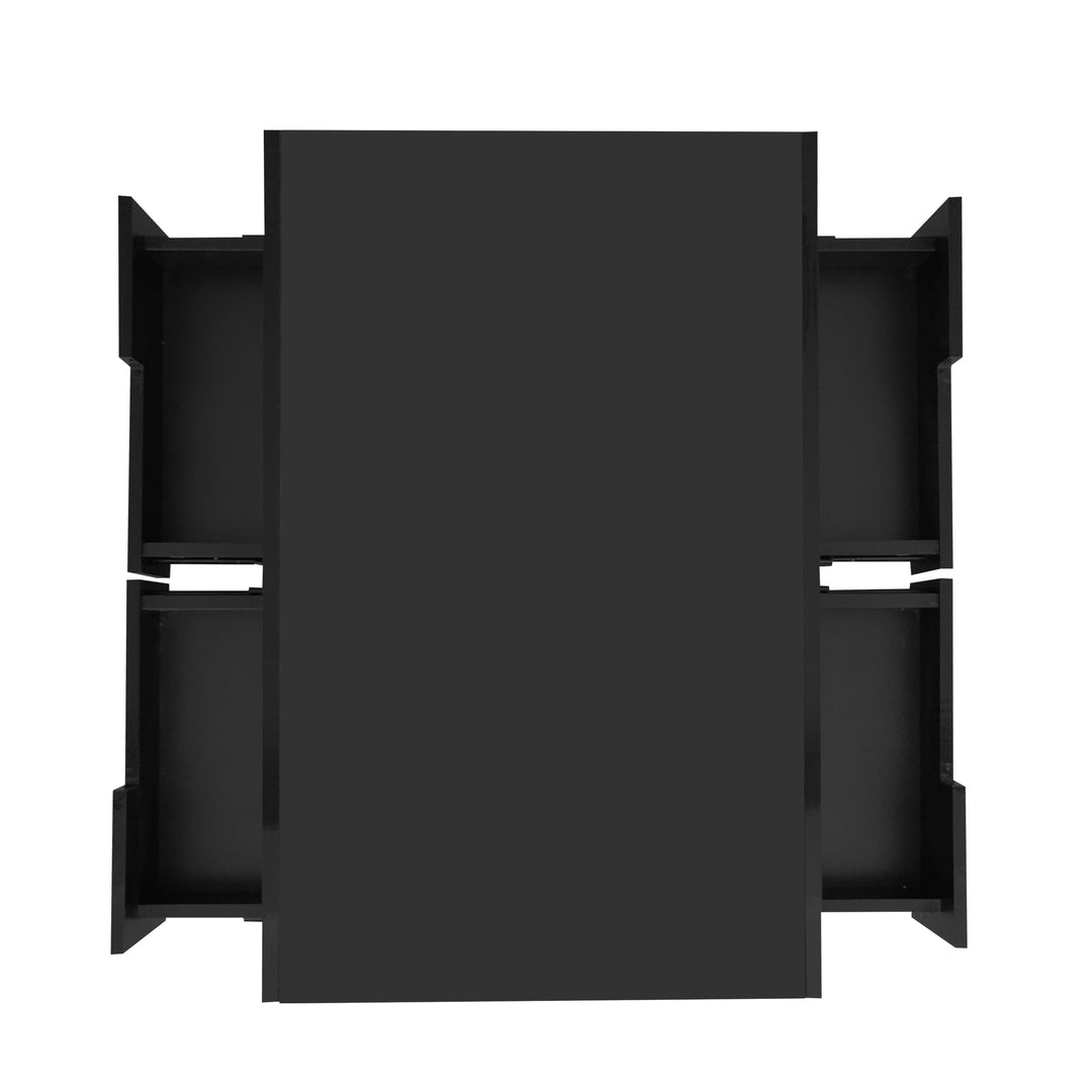 Couchtisch, Hochglanzoberfläche, mit LED-Lichtleiste, vier Schubladen vorne und hinten, großer Stauraum