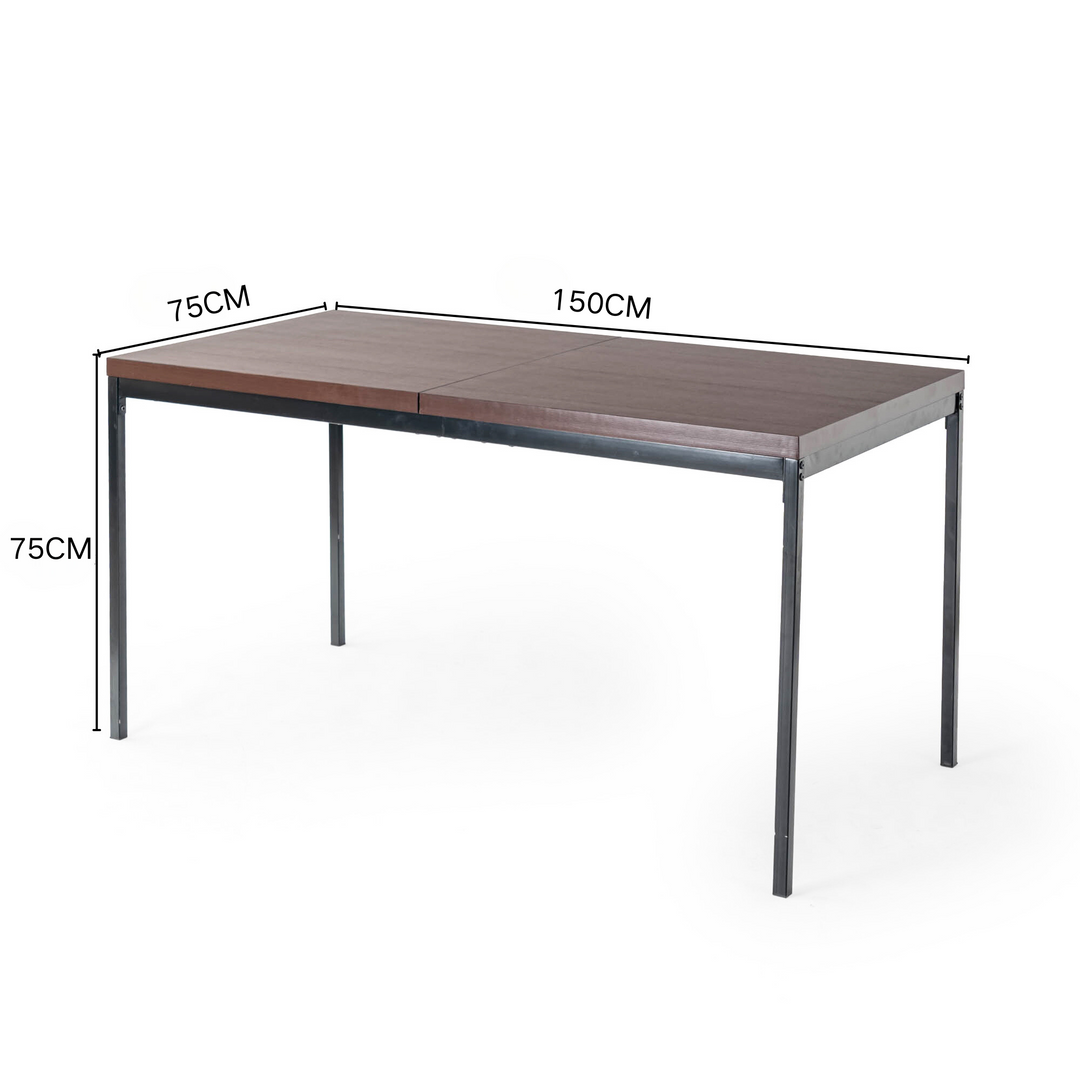 FurnitureR Table à Manger en Bois grainé Gris, Table à Manger de Cuisine, Salle à Manger Salon Table à Manger rectangulaire avec Pieds réglables, 120x70x75cm, Gris