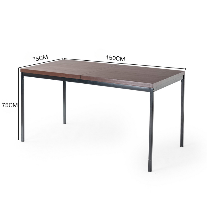 FurnitureR Table à Manger en Bois grainé Gris, Table à Manger de Cuisine, Salle à Manger Salon Table à Manger rectangulaire avec Pieds réglables, 120x70x75cm, Gris