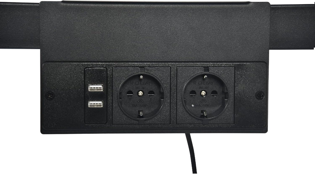 Furniture R Lit Superposé 90x200 cm avec Table et 2 Prises de Courant+2USB, Lit en Mezzanine avec Echelle Latérale à Quatre Marches, Adapté aux Enfants et aux Adolescents, Fer + MDF, Brun Foncé