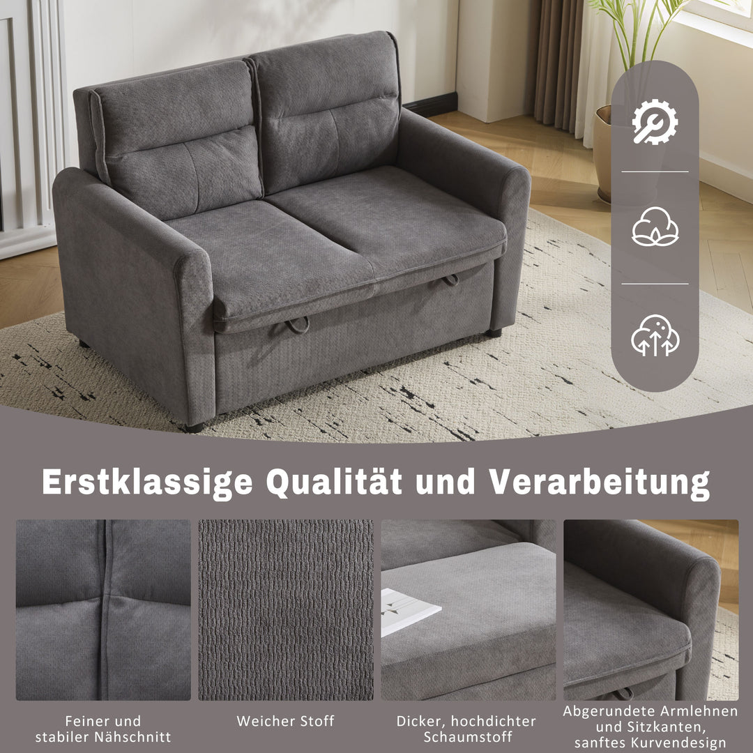 FurnitureR Canape Relaxation Deux Places, Canapé-Lit Pliable, avec Fonction Coulissante, Dossier Réglable, avec Grands Coussins