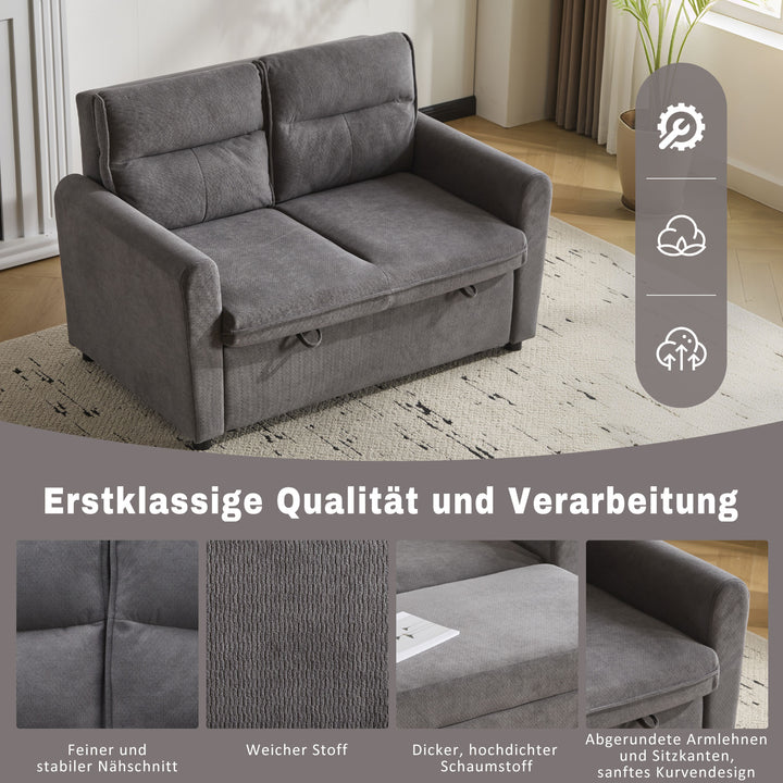 FurnitureR Canape Relaxation Deux Places, Canapé-Lit Pliable, avec Fonction Coulissante, Dossier Réglable, avec Grands Coussins