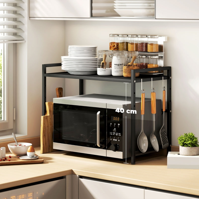 FurnitureR Étagère de Cuisine Noire 1 Pièce, Conception Moderne, Métal Solide avec Stockage Amélioré, Organisation Pratique pour Petits Appareils, Rangement Multiusage avec Charme Élégant
