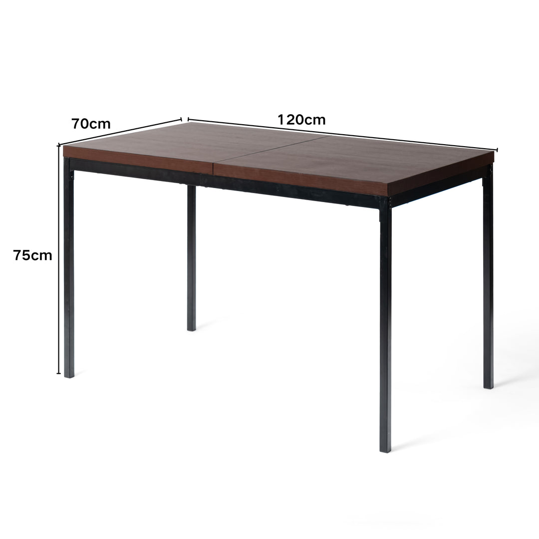 FurnitureR Table à Manger en Bois grainé Gris, Table à Manger de Cuisine, Salle à Manger Salon Table à Manger rectangulaire avec Pieds réglables, 120x70x75cm, Gris