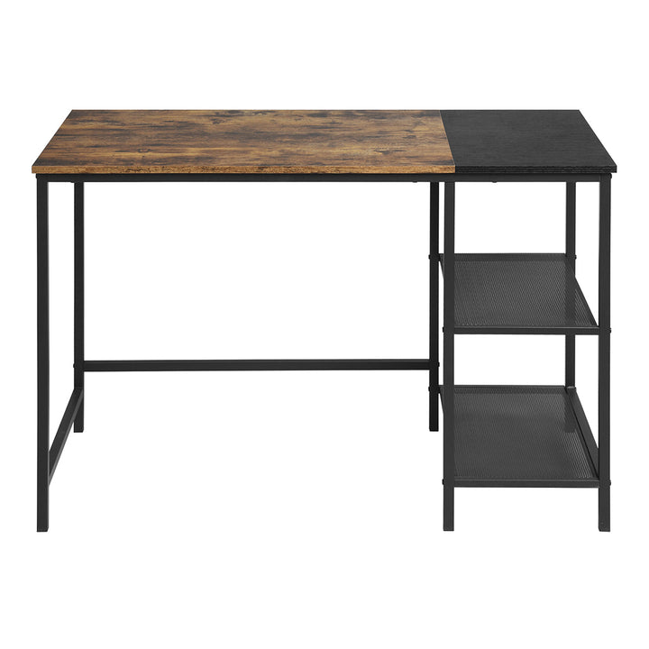 Furniture R Industrial Computer Desk With Wood Top And Steel Frame