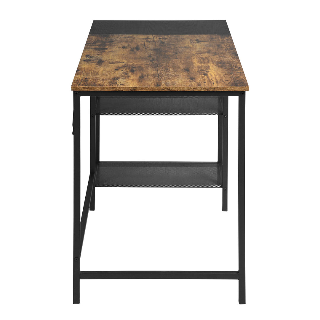 Furniture R Industrial Computer Desk With Wood Top And Steel Frame