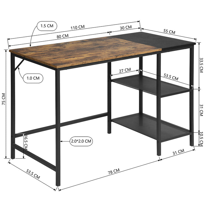 Furniture R Industrial Computer Desk With Wood Top And Steel Frame