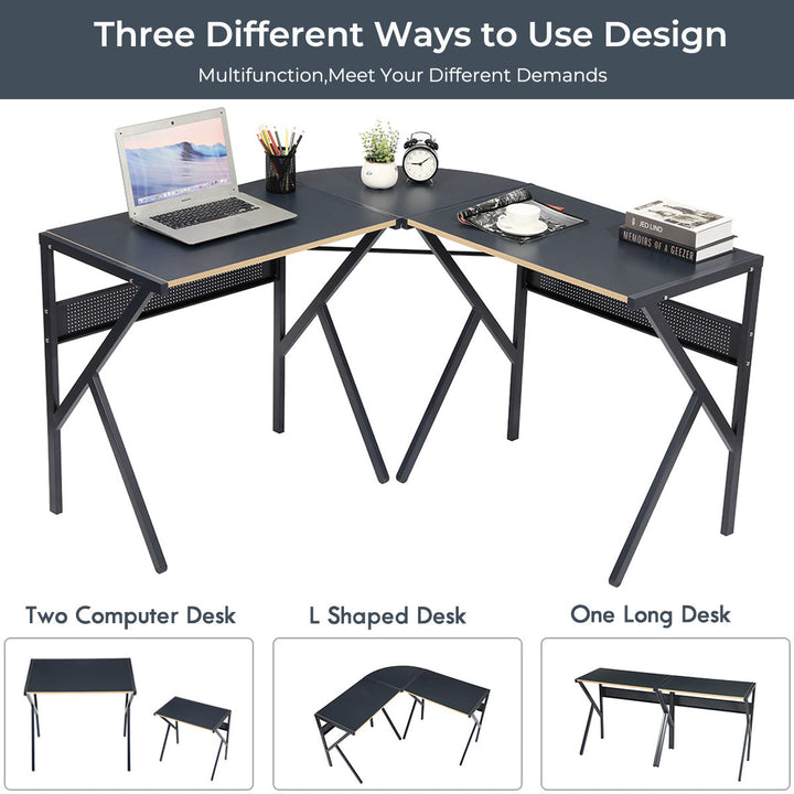 Furniture R Eckschreibtisch im Industrie-Chic-Stil mit L-förmigem Design