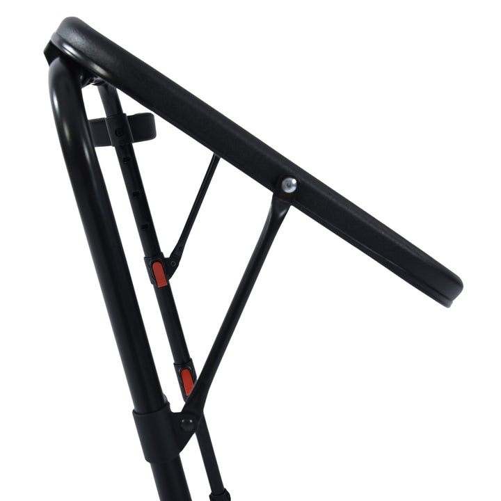 Furniture R Table D'appoint Portable Pliable avec Porte-Gobelet, Support pour Ordinateur Portable en Métal Noir pour la Chambre à Coucher, Plateau Polyvalent, Hauteur et Angle Réglables, 53x37x70cm