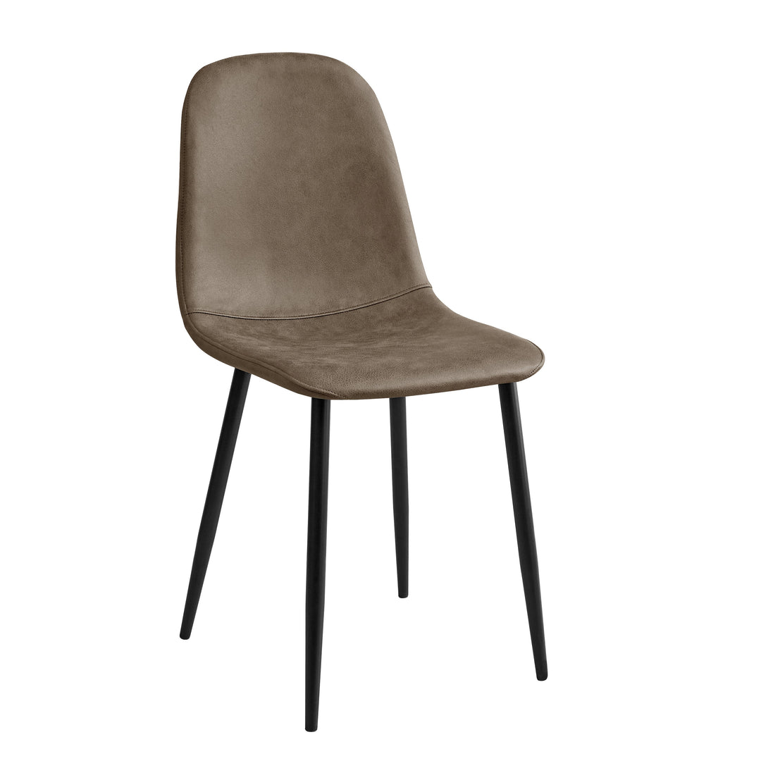 Furniture R Scandinavian Modern Design Leathaire Dining Chairs With Curved Backs And Floor Pads