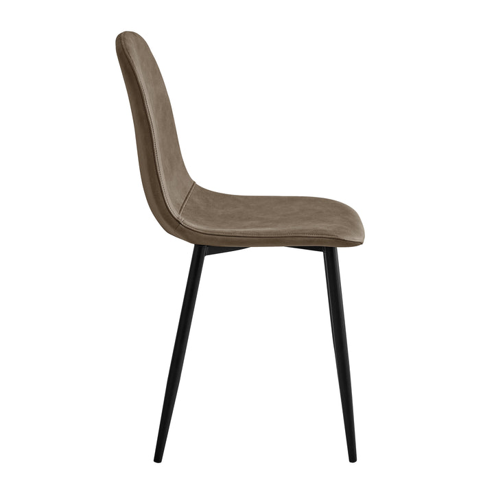 Furniture R Scandinavian Modern Design Leathaire Dining Chairs With Curved Backs And Floor Pads