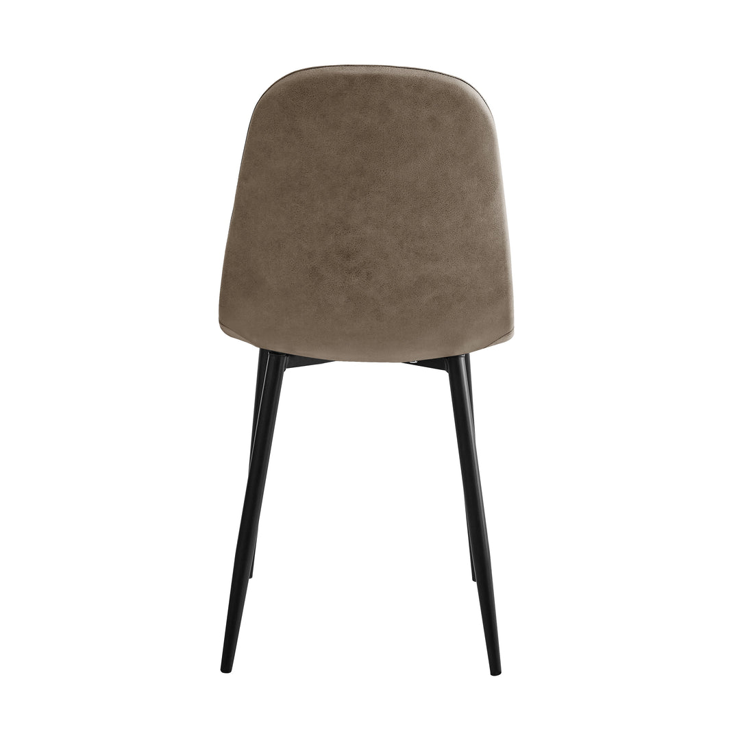 Furniture R Scandinavian Modern Design Leathaire Dining Chairs With Curved Backs And Floor Pads