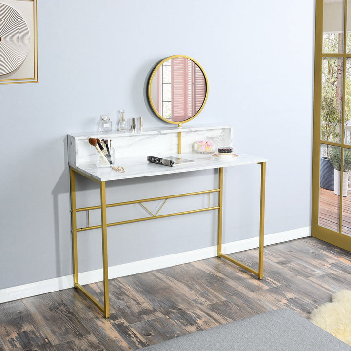 Furniture R Glamorous Makeup Vanity With Storage And Lighting