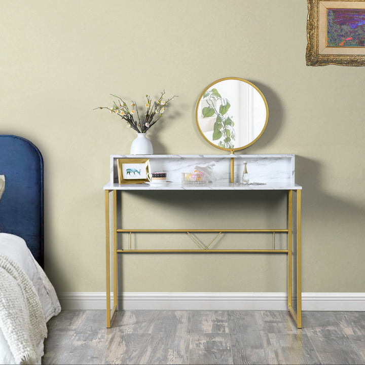 Furniture R Glamorous Makeup Vanity With Storage And Lighting