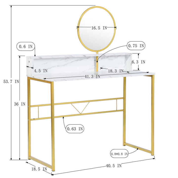 Furniture R Glamorous Makeup Vanity With Storage And Lighting
