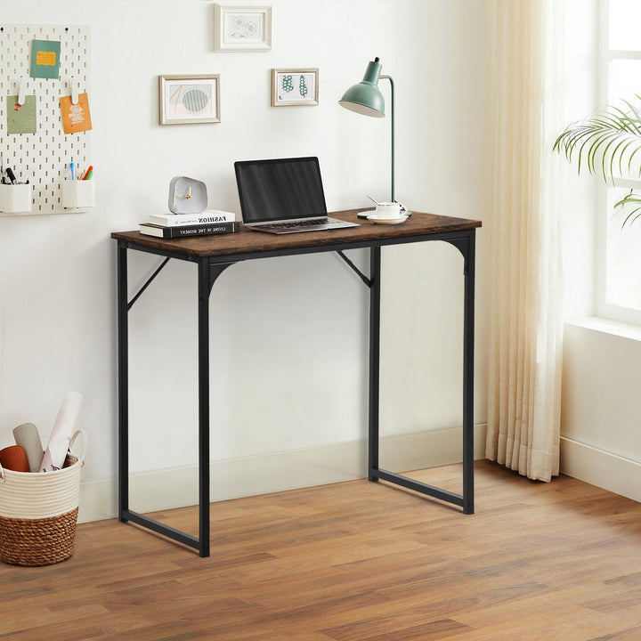Meubles R Bureau d'ordinateur de bureau à domicile peu encombrant du milieu du siècle, table d'écriture de base