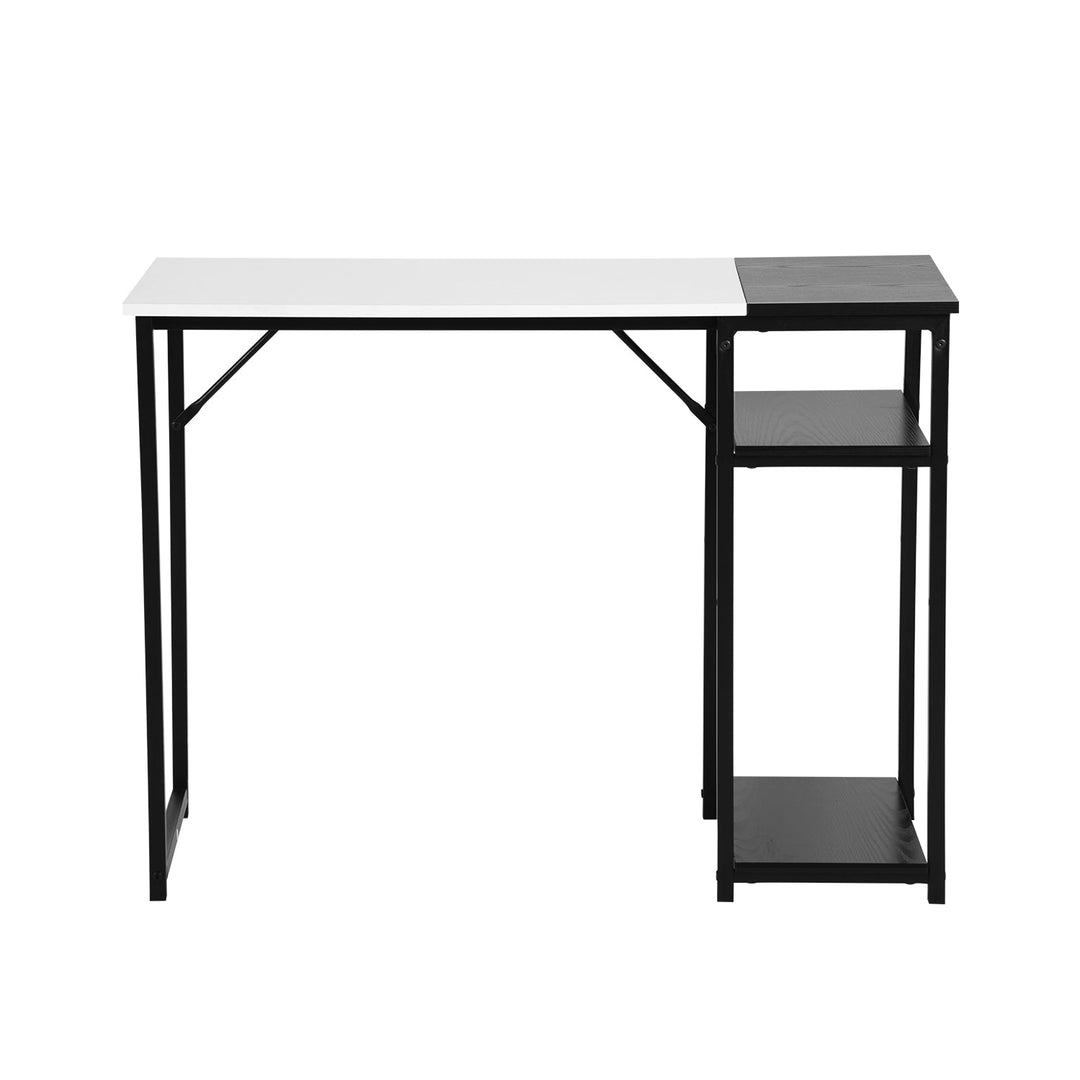 Furniture R Mid-Century Modern Design Writing Desk With Shelf ,Stylish And Sturdy Workspace