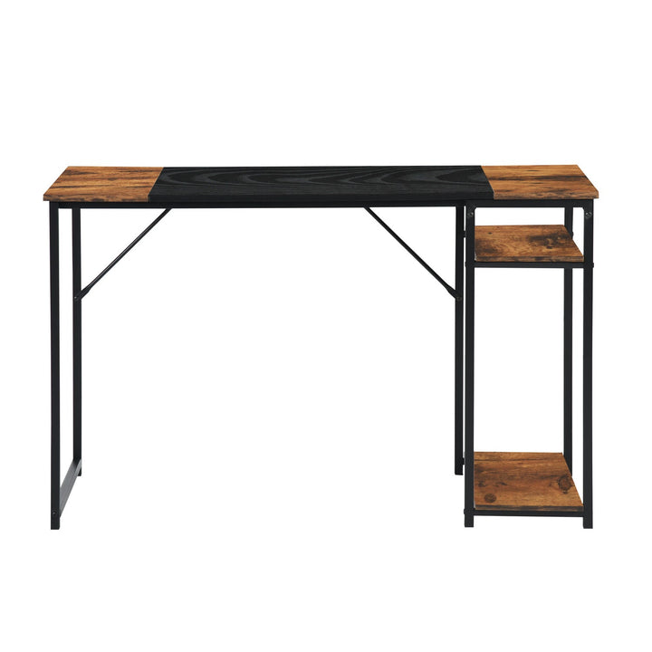 Furniture R Mid-Century Modern Design Writing Desk With Shelf ,Stylish And Sturdy Workspace